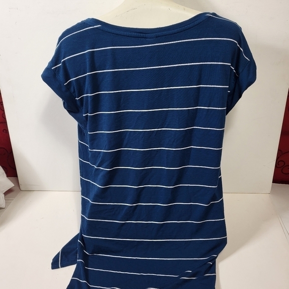 Lole Blue & White Stripped Short Sleeve Top - Picture 6 of 8